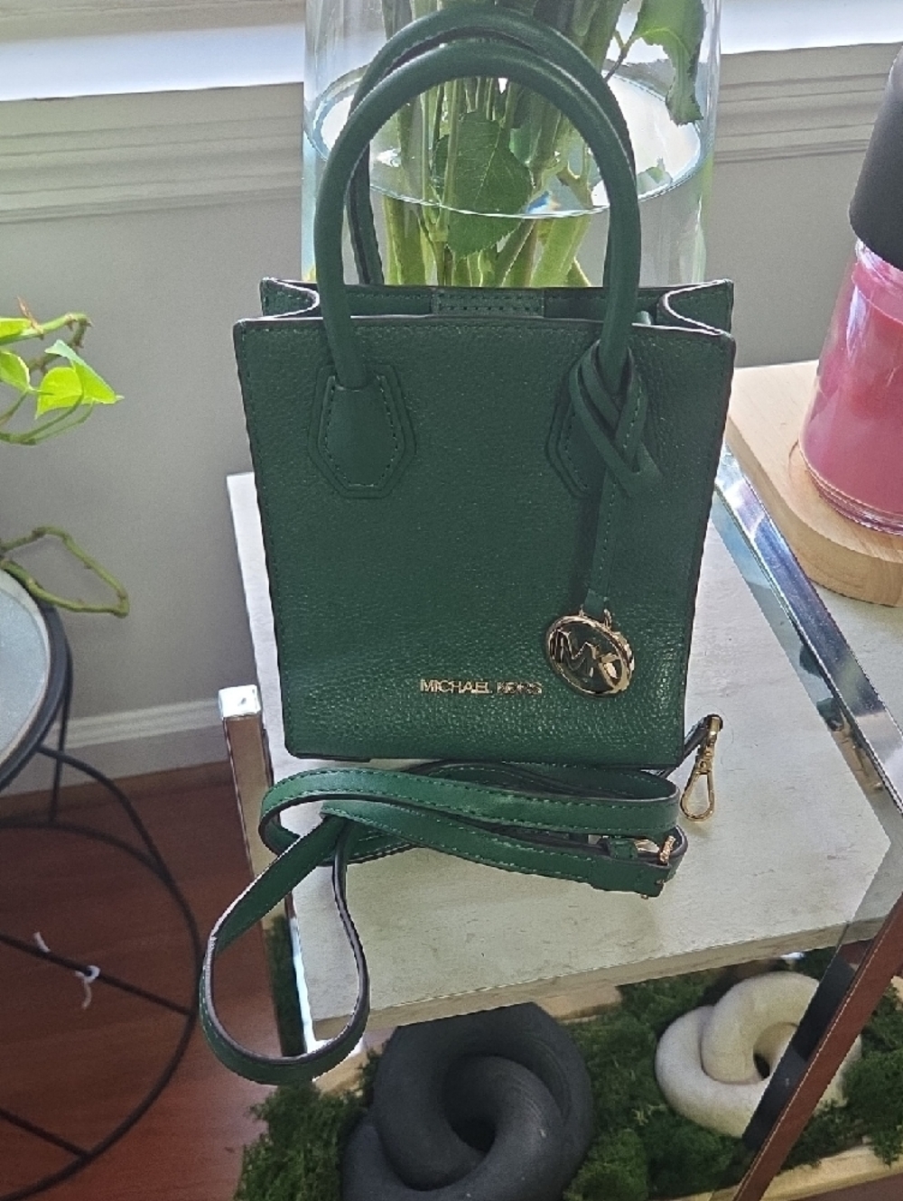 Michael Kors Jewel Green Mini Mercer Bag with MK Charm - Picture 5 of 8